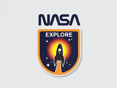 Explore, Always. badge badges explore illustration nasa space spaceman spaceship vector