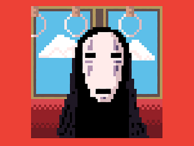 No Face hayaomiyazaki illustration noface pixelart spiritedaway vector