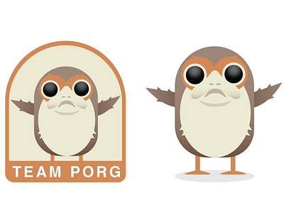 Team Porgs badge illustration porgs starwars thelastjedi vector