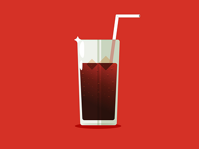 Coke A Cola beverage coke drink glass illustration vector