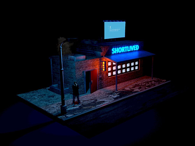 Short lived Storefront 3d cinema4d concept cyberpunk design futuristic neon sci fi