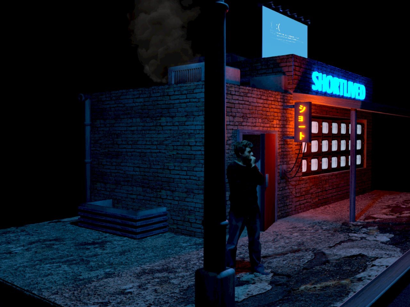 Shortlived Store Front pt2 neon futuristic cyberpunk sci-fi concept design cinema4d 3d