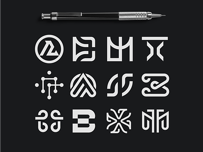 Monograms / Letters Collection alphabet brand identity collection letters logo icon monogram monogram letter mark