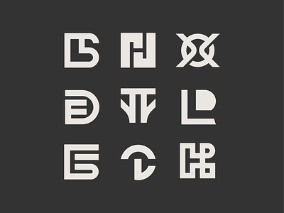 Monogram Collection brand identity letters letters logo logo logo mark logo mark symbol icon minimal monogram