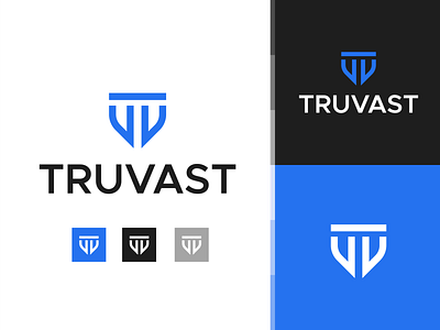 Truvast abstract brand identity icon brand identity letter v letter v logo logo logotype minimal monogram tv vt