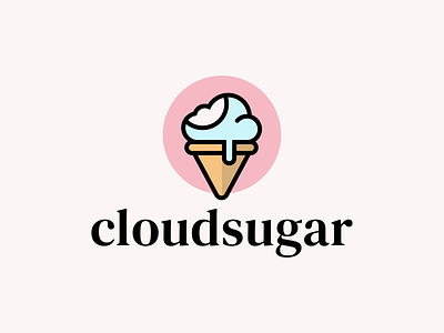 Cloud Sugar abstract brand identity branding candy cloud cute dessert food grid logo design logo design concept minimal sugar sweet technology