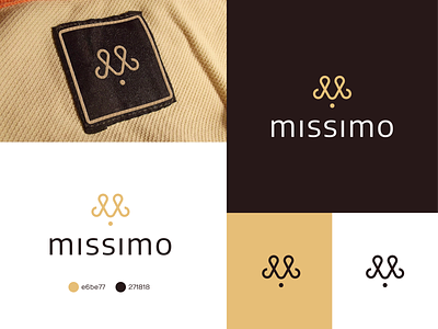 Missimo clothing line fashionable feminine logo design letter m luxurious luxury minimal concept skin care sleek stylish