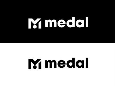 Medal black cool letter m logo design medal medalion medallion mont negativespace price