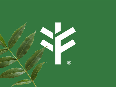 Forestry® environment forest green hidden meaning letter f letter tree logo icon monogram nature negative space tree