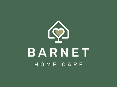 Barnet Home Care brand identity care green hearts home logo icon love real estate