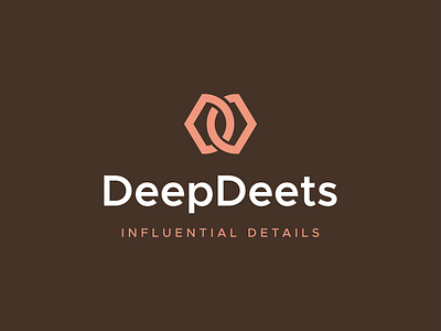 DeepDeets dd icon infinity interlinked intertwined letter d logo monogram orange