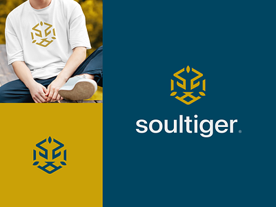 SoulTiger Concept animal brand identity cool leaves lion logo design tiger