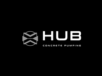 HUB band identity construction letter h logo icon plumbing