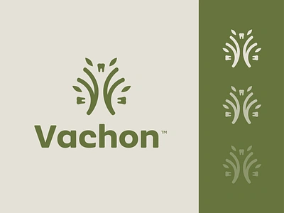 Vachon Dental dental logo icon nature teeth tooth tree