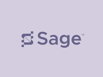 Sage abstract brand identity grid icon letter s logo minimal