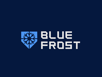 BLUE FROST frost logo icon shield winter