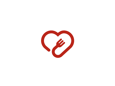 Heart + Food brand design food healthy heart icon idea logo love nature red romantic