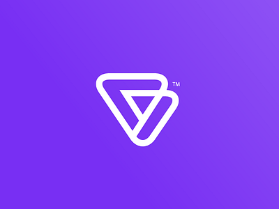 Letter V minimal simple flat design v letter logo idea brand design