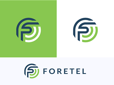 Foretel business cloud communication consult f logo idea identity letter icon brand line lines service phone internet telephone