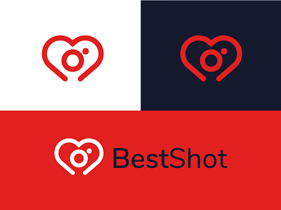 Bestshot Logo couple heart love romantic logo idea brand identity icon relationship dating lovers