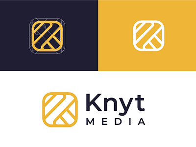 Knyt Media app creative design grid icon logo minimal simple website