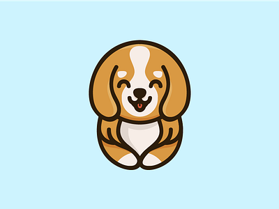 Dog mascot colors animal cute creative dog mascot drawing logo icon brand idea