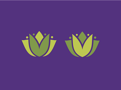 Lotus Design colorful cute design green lotus minimal purple