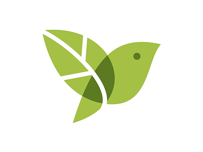 Leaf + Bird animal abstract bird cute logo icon leaf nature tree