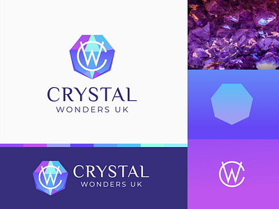 Crystal beautiful beauty crystal crystals gradient grid logo minimal sophisticated