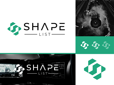 ShapeList abstract brand identity camera grid letter s logo design photography shapes video videography