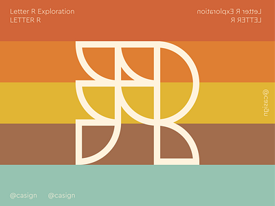 Letter R Exploration exploration geometric icon letter letter r lettermark monogram retro