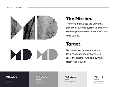 MD abstract brand identity grid icon letter d letter m logo logo icon md minimal monogram