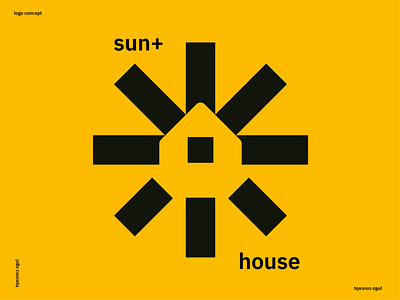 Sun + House company company logo home house negativespace roof summer sun sunshine