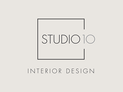Studio 10 Logo branding colorado denver interior interior design logo interiordesign logo logo design minimal studio studio logo