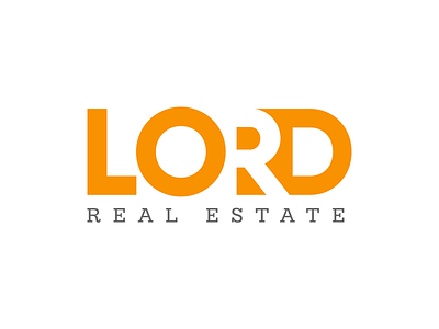 Lord Real Estate Logo bold clean luxurious luxury brand luxury design luxury logo minimal orange real estate real estate agent realtor safe simple