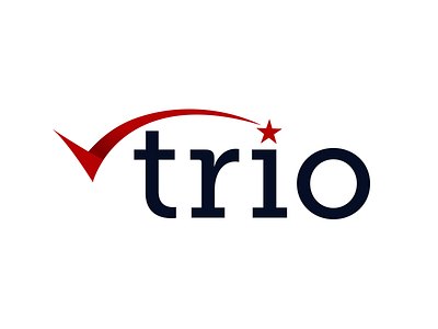 Trio Credit Care Logo credit credit card star swoos trio typography usa