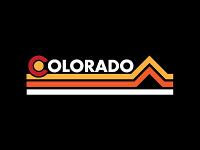 Retro Colorado Stripes colorado denver logo design mountain orange retro stripes sun thick line thicklines vintage