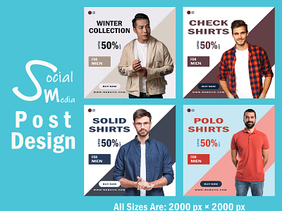 Social Media Post Design - Men's Fashion branding design graphic design illustration image editing photo manipulation product design social media banner social media post design