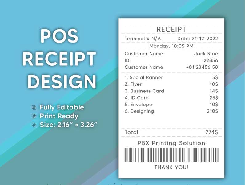 POS Receipt Design by Pranta Debnath on Dribbble