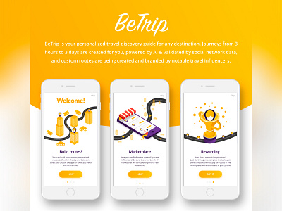 BeTrip app branding graphic design logo mobile ui ux