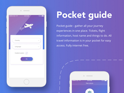 Pocket guide app branding mobile ui ux