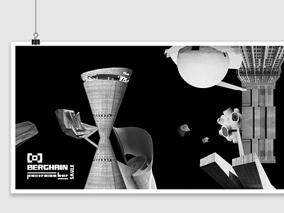 Berghain Flyer #2 berghain berlin blackandwhite brutalism club collage design illustration music techno