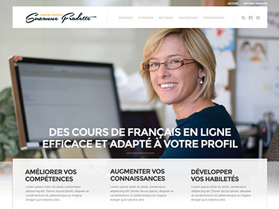 French learning Teacher website flat french home learning slider teacher website white