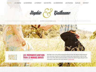 Wedding Template chic couple flat fullscreen love template vintage wedding