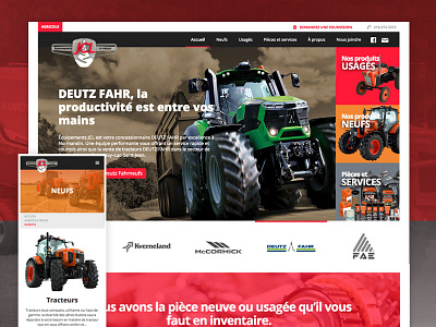 Tractor reseller and repair website agency alma branding design lac saint jean normandin quebec webflow