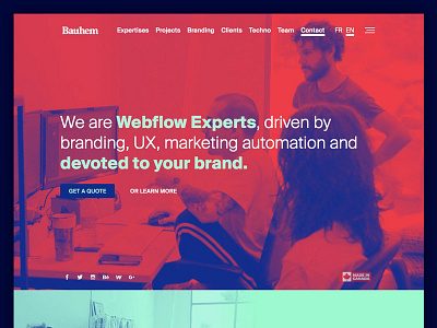 Bauhem New website branding design web webflow