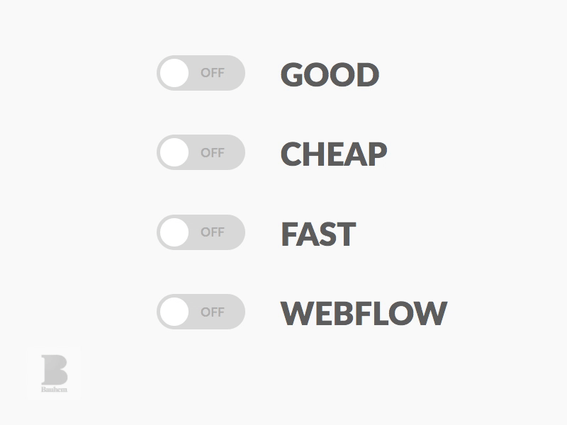 Just have it all! animations bauhem interactions webflow