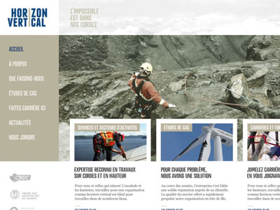 Horizon Vertical illustrator webdesign website