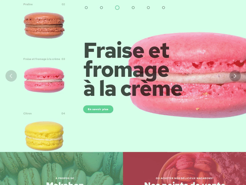 Macaron Showcase in Webflow