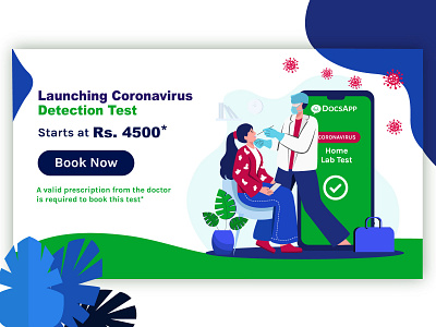 Coronavirus Detection Test colourful concept corona coronavirus covid19 digitalart healthcare illustration online consultation vector